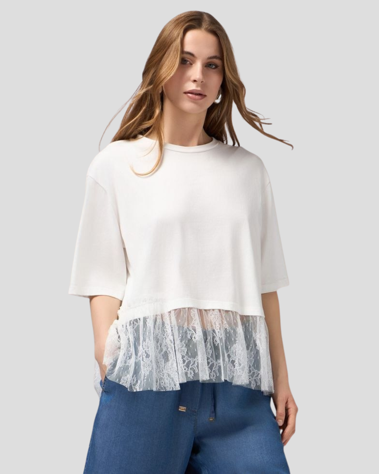 T-shirt Femme | Détail Dentelle — Rive de Joie