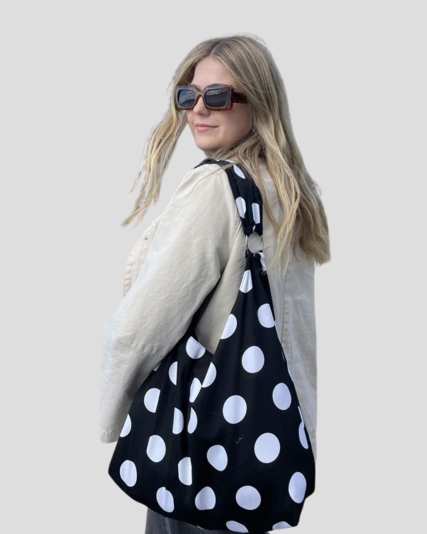 Sac Cabas Femme — Motif à Pois & Spacieux | Rive de Joie