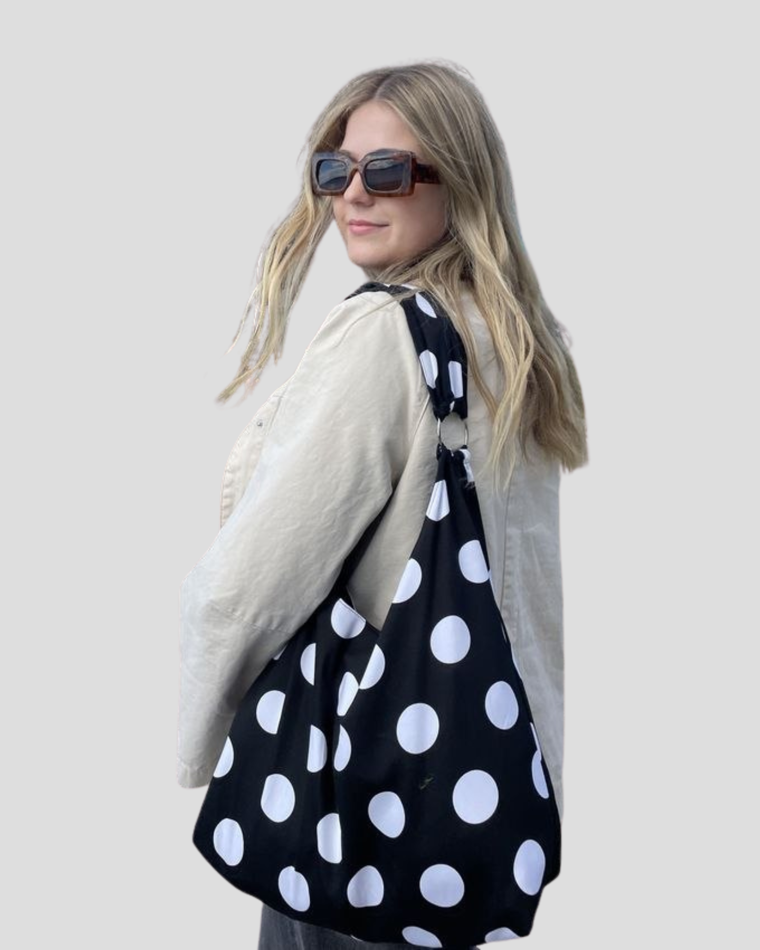 Sac Cabas Femme — Motif à Pois & Spacieux | Rive de Joie